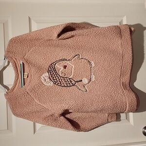 Soft pink XXL furry penguin sweatshirt